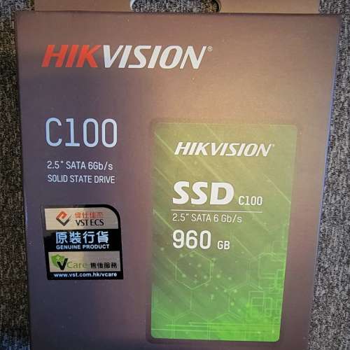 Hikvision C100 960GB 2.5" SATA 6GB/s SSD  (100% new and unopened)