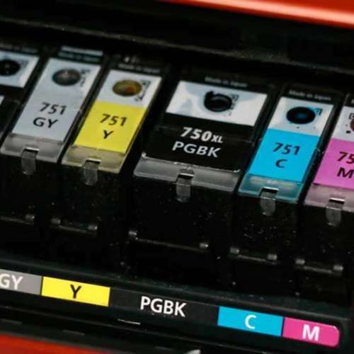 入滿墨水合出稿有NFC功能6色750 751墨盒canon MG 7570 Scan printer--經app直接印...