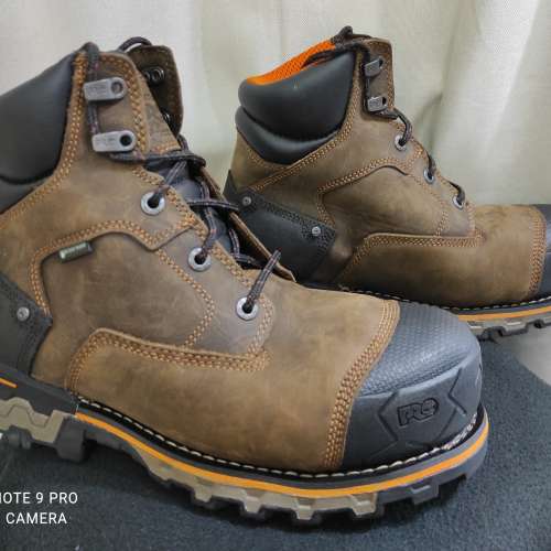 美國Timberland PRO 中筒油皮防水透汗氣安全靴(歐碼42)