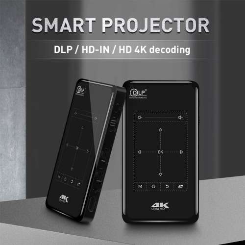 DLP 4K LED Mini Projector   迷你口袋型 安卓系統 輕觸式 智能微型投影機