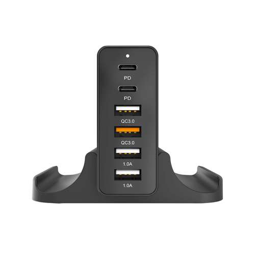 75W Multi 6-Ports USB Fast Charging Station (6口USB大功率 PD75W + QC 3.0 快充...