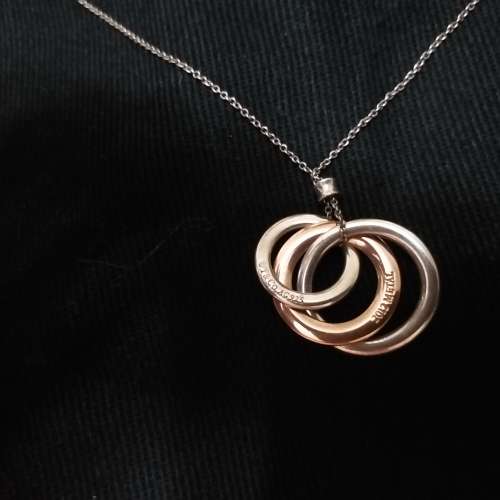 Tiffany Interlocking Circles Pendant 925銀配Rubedo金屬2012年限量版頸鏈