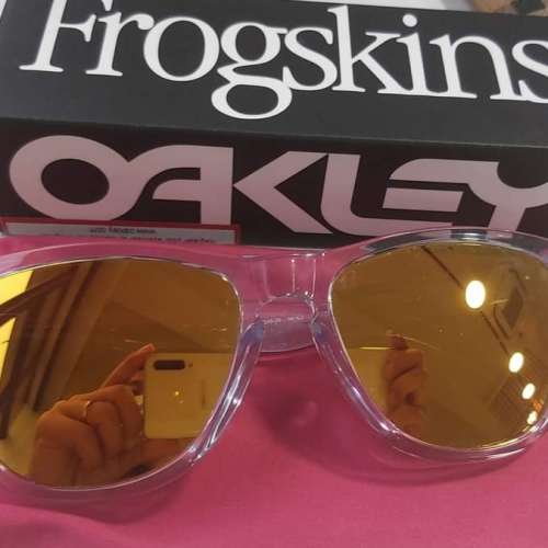 Oakley Frogskin Fire Iridium 水銀鏡90%新