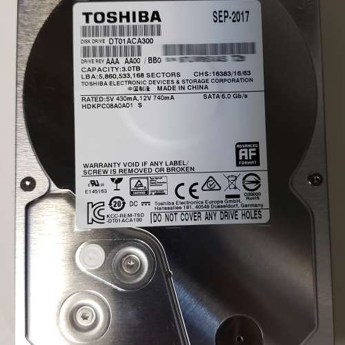 Toshiba 3TB SATA