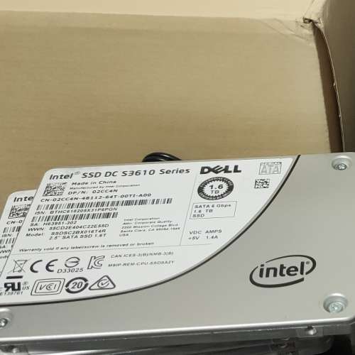 Intel DC S3610 Series 2.5" 1.6TB SSD DELL MLC