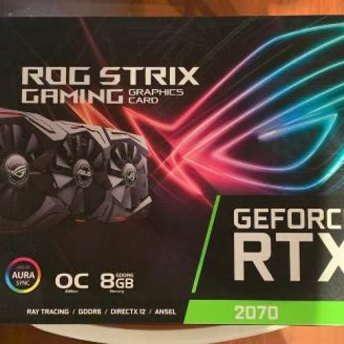 二手 華碩 ROG-STRIX-RTX2070-O8G-GAMING 顯示卡