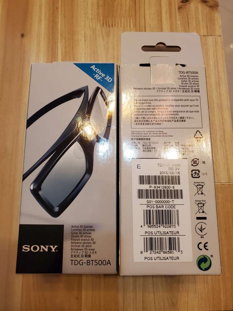 買賣全新及二手家庭電器, 電器傢俱- Sony 3D 眼鏡TDG-BT500A 兩對