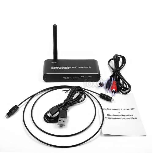 增強版藍牙雙向發射/接收器 支援光纖輸入 3.5mm輸出 15米有效 HIFI音質