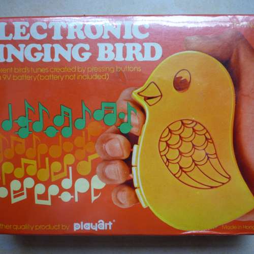 絕版古董 全新 Electronic Singing Bird 懷舊玩具收藏 電子發聲雀鳴 Made in Hong ...