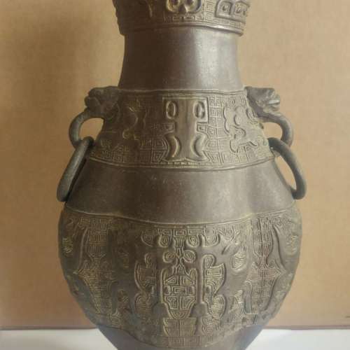 古董 銅 花瓶