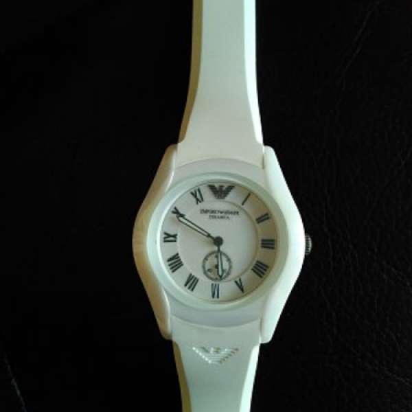 全新行貨 EMPORIO ARMANI Ceramic Quartz Watch 亞曼尼白陶瓷石英手錶