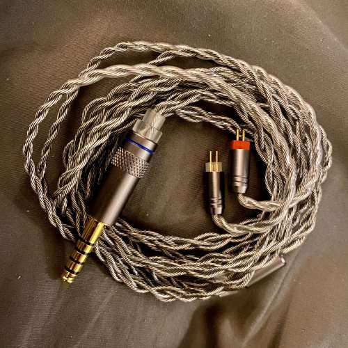 BS Audio BSA 瘦佬 4絞 石墨烯單晶銅鍍銀線 耳機線 cm 2 pin 4.4 耳機升級線