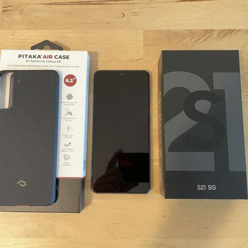 99% 行貨 Samsung S21 8+256 黑色 with Pitaka Air case $ 4700