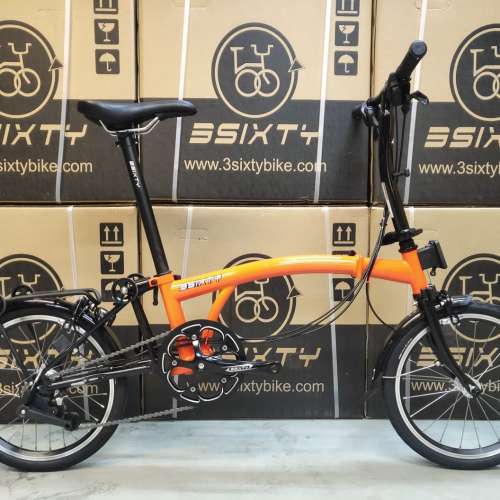 ＊附頭袋碼、貨架及助行轆＊3Sixty 6速(內3外2) 16吋 鉻鉬鋼 摺疊單車 - S6-S