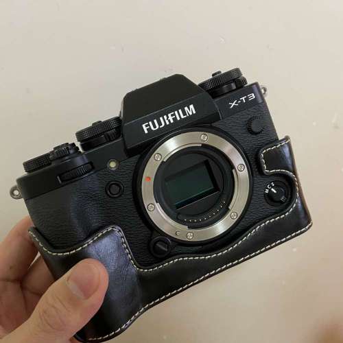 Fuji Fujifilm 富士 X-T3 XT3 Black 黑色 四電 皮革底座保護套 極新