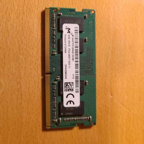 Micron 美光 DDR4 4GB RAM PC4-2400 SODIMM 手提電腦專用記憶體