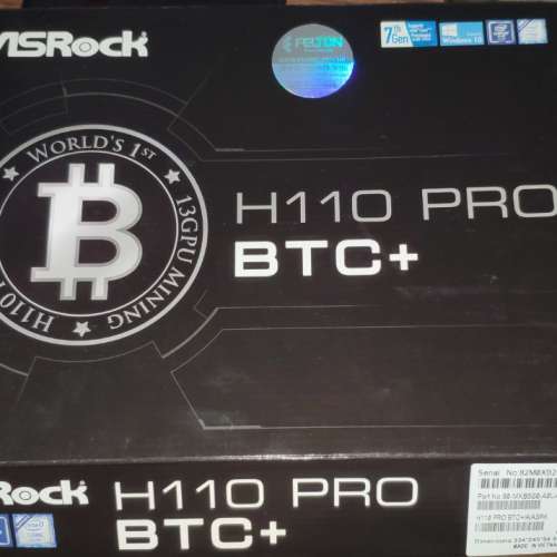 ASRock H110 pro BTC+(全新行貨)