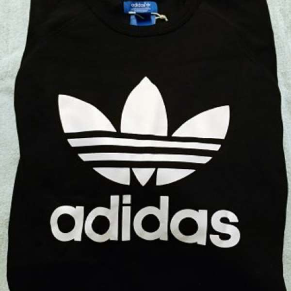 全新 Adidas Originals 黑色 三葉衛衣 Trefoil hoodie