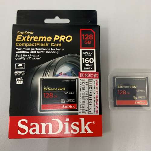 SanDisk Extreme Pro CompactFlash/CF UDMA7 128GB (160mbps)