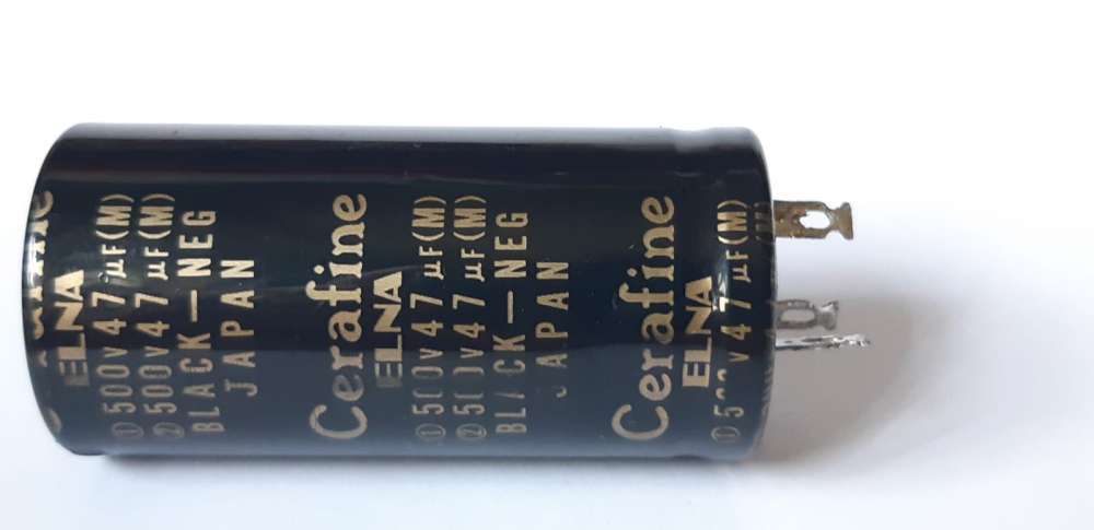 Elna Cerafine 47uF/500V ( 双Capacitor ) - 二手或全新其它, 影音產品