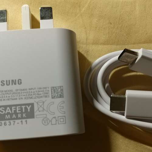 Samsung S20 S21 Note10 原裝配件 25W Superfast Charger + TypeC 1.5米加長版數據線