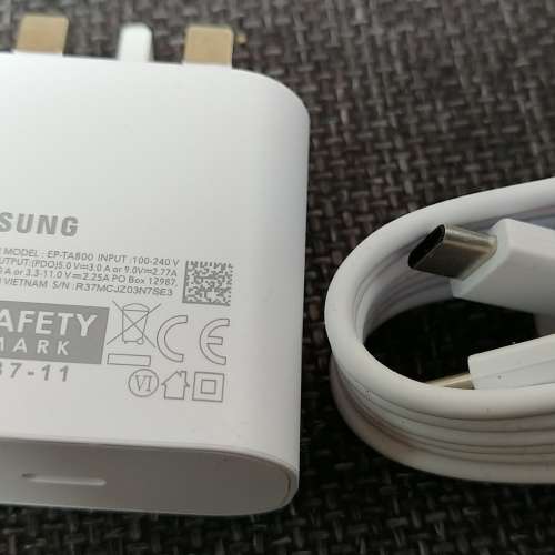Samsung Note10 S20 S21 25W TA800 Fast Charger + Dual Type-C 1.5 meter cable