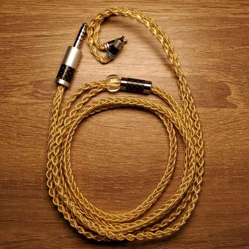 (超強單晶銀鍍金)日本 7n 八股單晶純銀鍍純金耳機發燒升級線UE900 SHURE CAMPFIRE ...