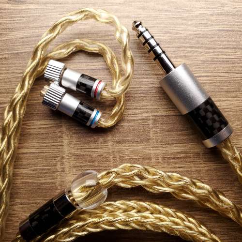 (超強單晶銀鍍金)日本 7n 八股單晶純銀鍍純金耳機發燒升級線UE900 SHURE CAMPFIRE ...