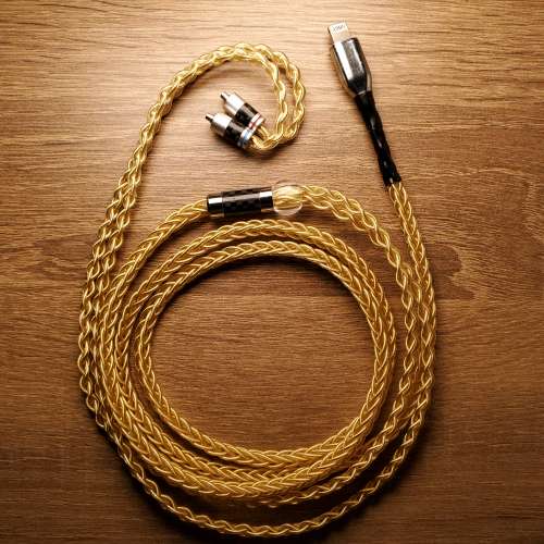 (超強單晶銀鍍金)日本 7n 八股單晶純銀鍍純金耳機發燒升級線UE900 SHURE CAMPFIRE ...