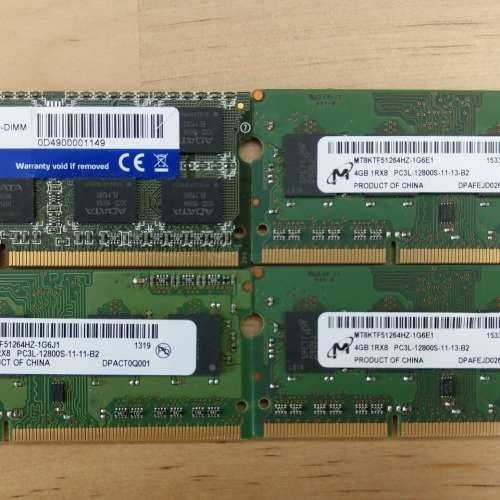 Notebook Ram DDR3 4GB X4 16GB