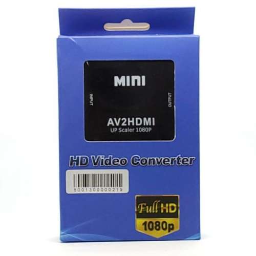 Mini AV To HDMI Converter 視頻轉換器 3色線轉1080P輸出