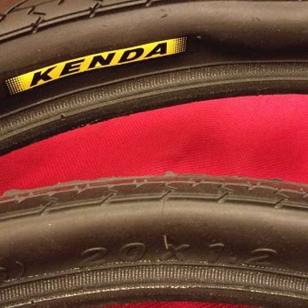 全新Kenda 20吋x1.2(406)小輪徑、摺車薄邊外呔2條
