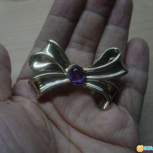 全新 925 紫水晶 純銀 心口針,只售HK$500(不議價)