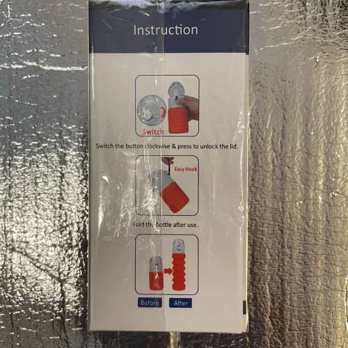 放 全新末開 矽膠折疊運動水壼 500ml