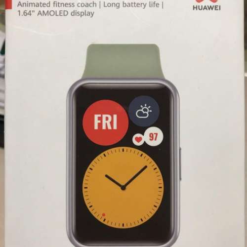 ( 95% New)   Huawei Watch Fit TIA-B09 華為智能藍牙運動手錶 Color(s):Mint Green...