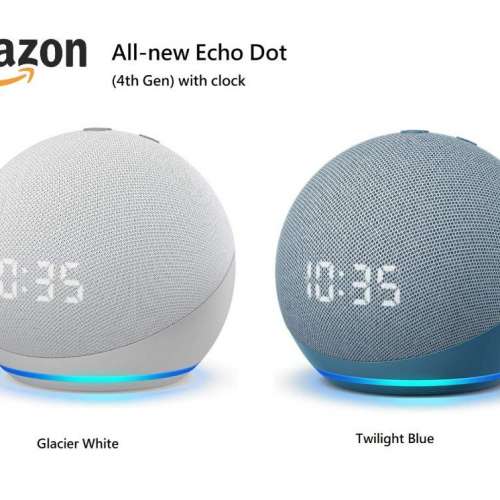 Amazon Echo Dot (4th Gen) Smart speaker w/clock and Alexa 亞馬遜Echo Dot 4連LE...