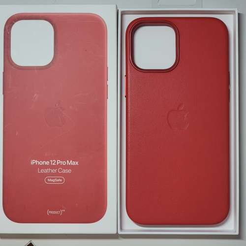 iPhone 12 Pro Max MagSafe 皮革護殼 - (PRODUCT)RED 99%新(原廠）