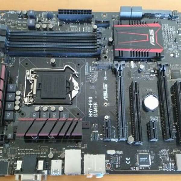 Asus H97 PRO GAMER 連背板 (運作正常Bios 已更新2503)