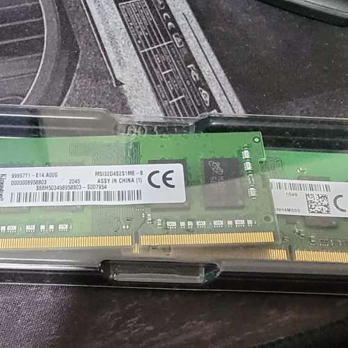 MSI拆機 Notebook Ram SODIMM  Kingston 8GB 3200MHz DDR4 MSI32D4S2S1ME - 8