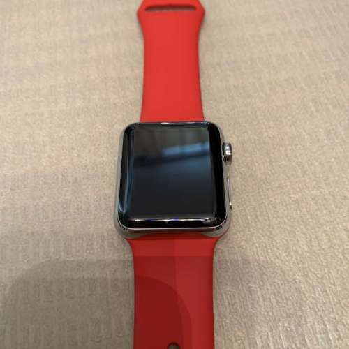 99.99%新Apple Watch series 1 38mm 不鏽鋼版本===淨錶一隻，沒有充電線===