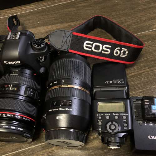 Canon 6D kit (24-105 IS) + 430EX II + Tamron 70-300  VC USD