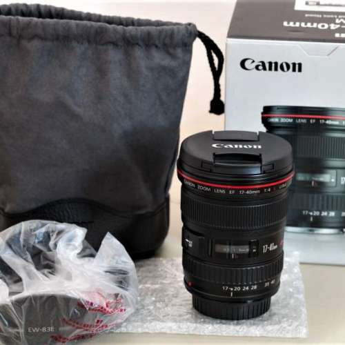 Canon 17-40mm f4L 佳能鏡 九成半新 盒套遮光罩齊