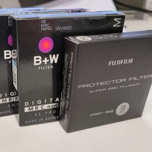 B+W XS-Pro UV MRC Nano (010M) 58mm, 62mm & Fujifilm 58mm Super EBC