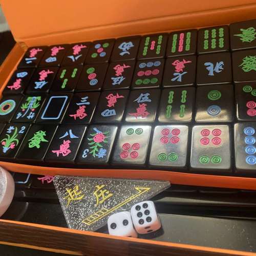 台灣牌 33mm  全 黑色 麻雀