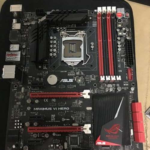 高階 ROG 系列產品 ASUS MAXIMUS VI HERO 主機板連背板  + I7  4770K. 冇鎖頻