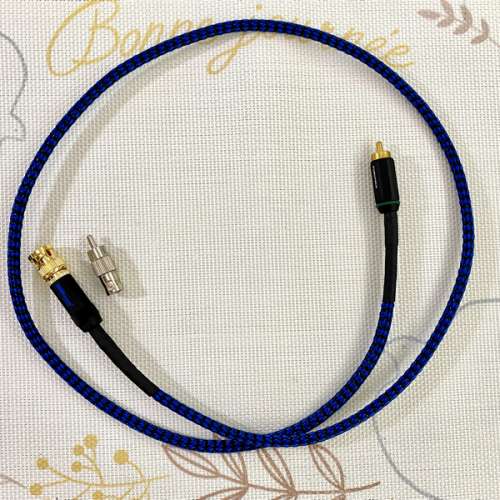 DIY 美國音樂絲帶同軸線 1m，RCA to BNC