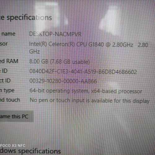 Intel G1840 8GB RAM 120GB SSD 1.5TB HDD電腦