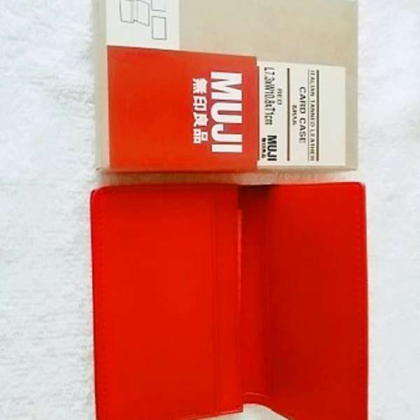 全新MUJI Leather card case