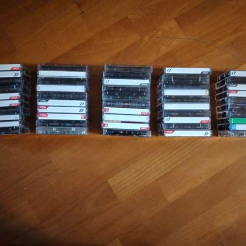 不同牌子，不同長度，二手錄音盒帶，共50盒。