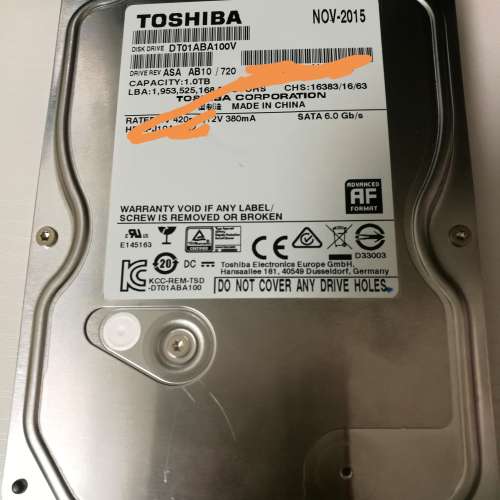 Toshiba SATA 6 Gb/s 1 TB HD